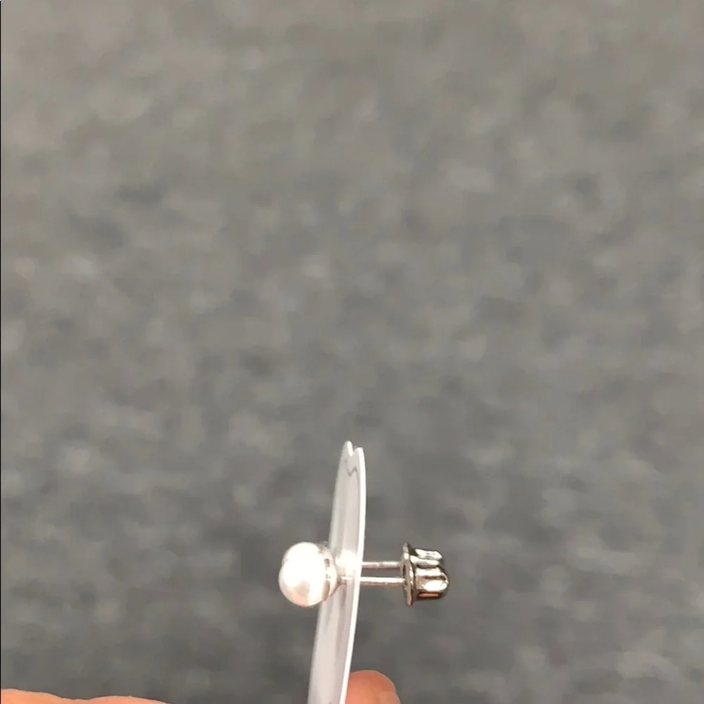 Sterling Silver 3,4, 5mm Pearl Girls stud Earrings